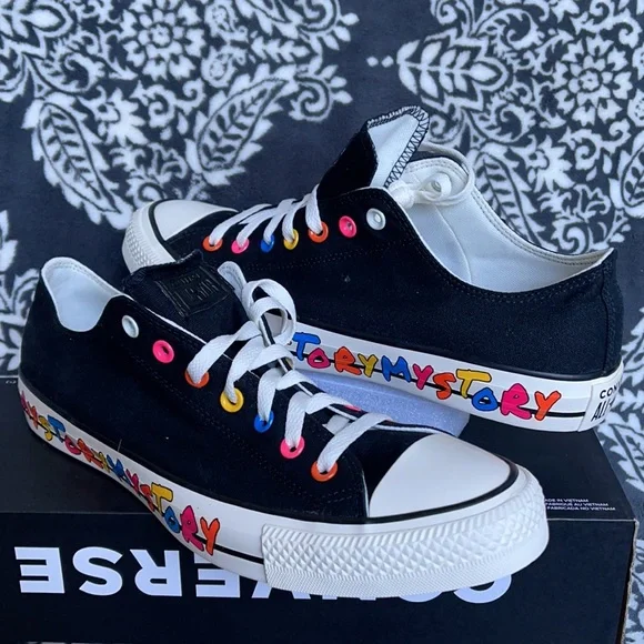 Converse Chuck Taylor All Star OX Black/Hyper Pink/Egret MEN`S - Picture 9 of 16